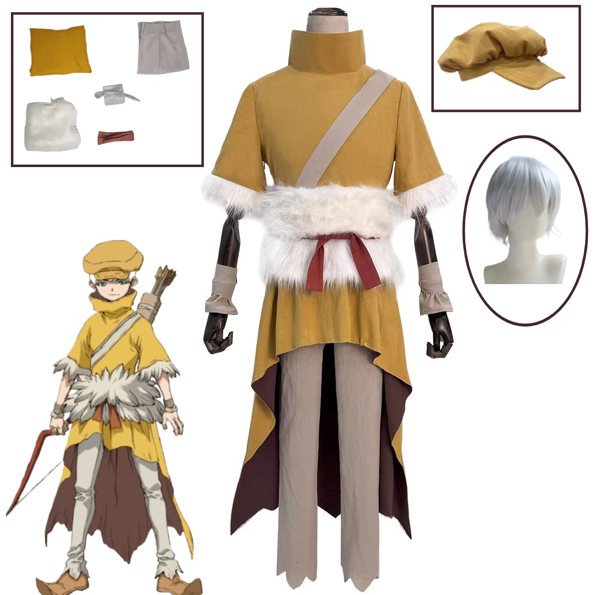 Cosplay Wig Colored - Dr. STONE Cosplay Costume Five Wise