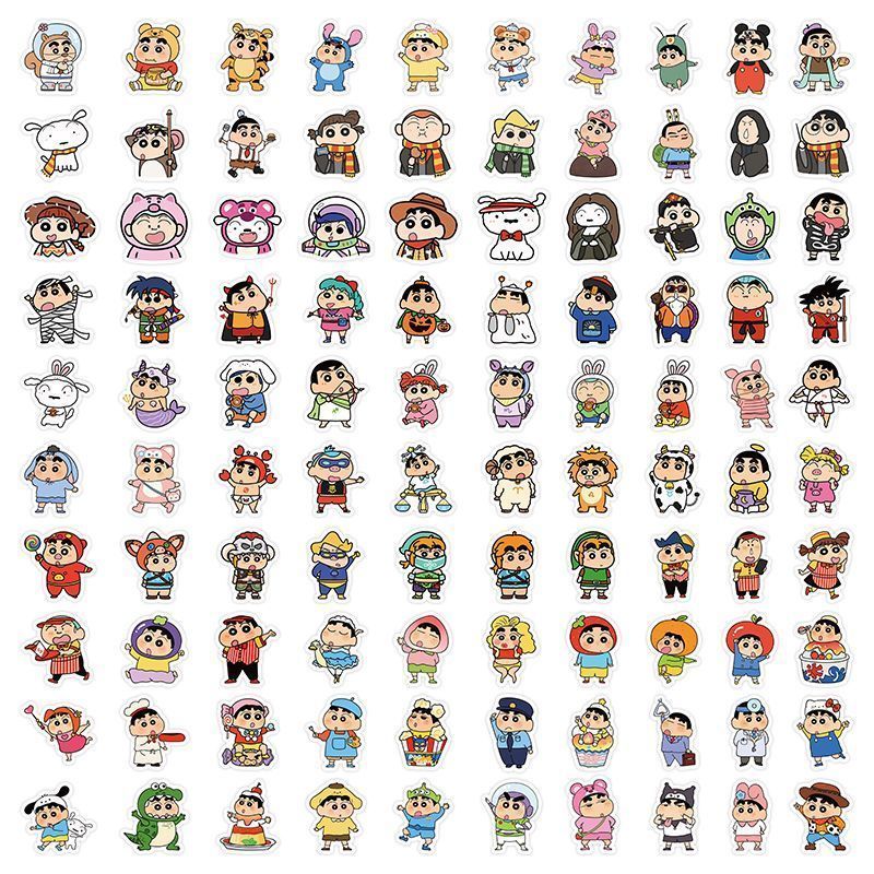Crayon Shin-chan Cartoon Cute  - Sticker Sheet Set บทวิจารณ์และราคา