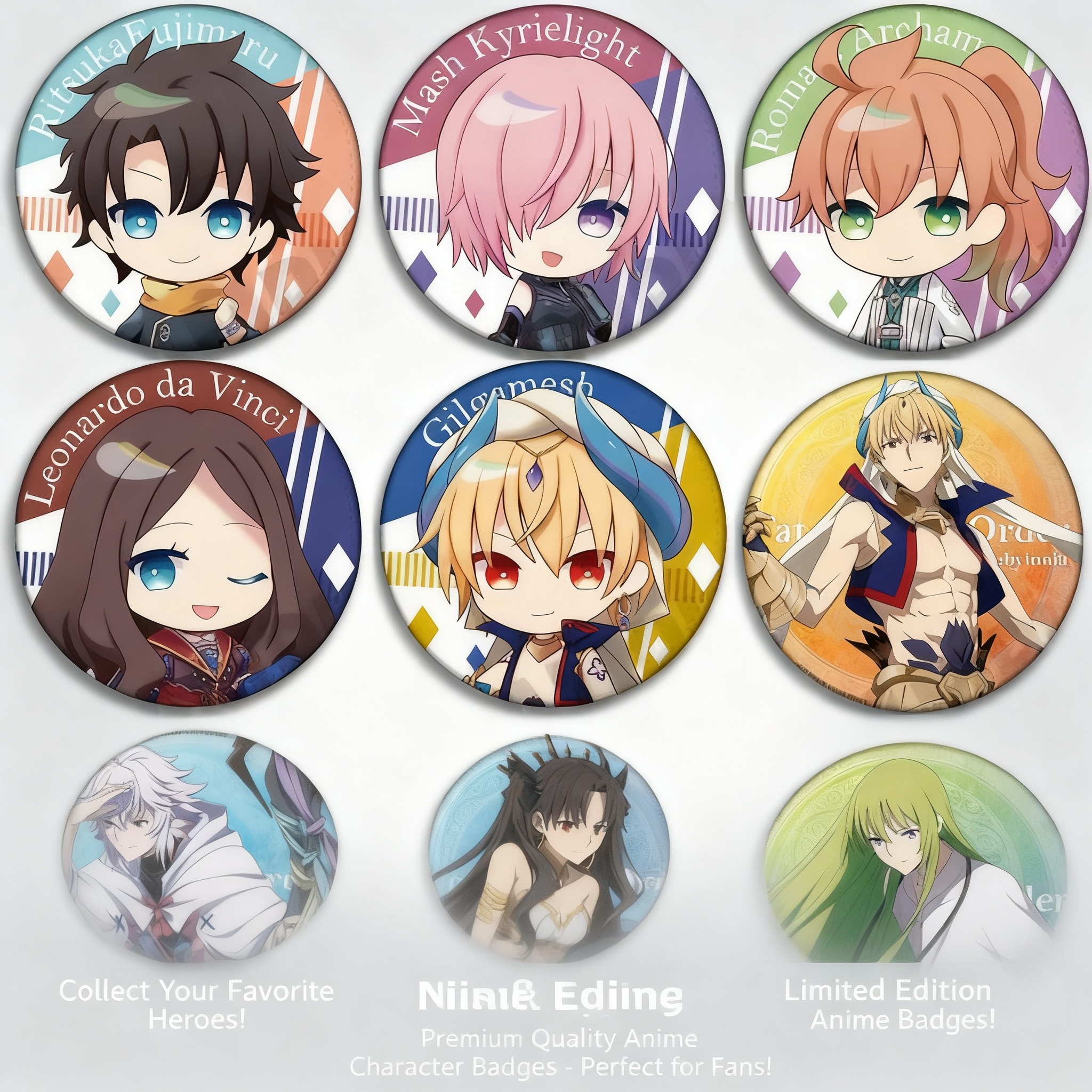 Fate Grand Order Anime Badge P - Fate Anime Merchandise บทวิจารณ์และราคา