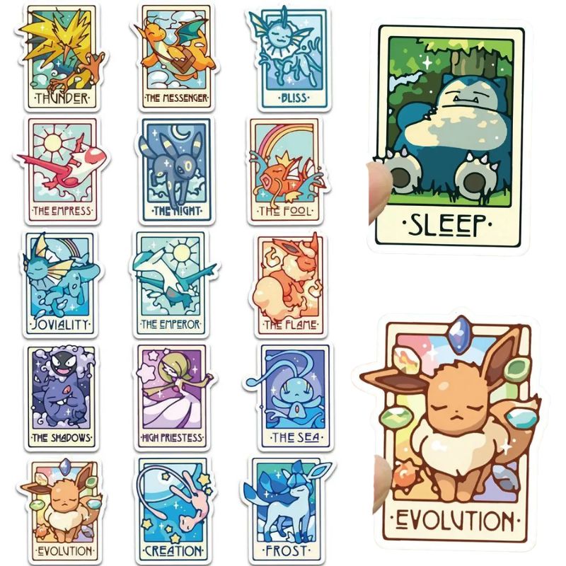 90Pcs/pack Pokemon Eevee Pikac - Sticker Sheet Set บทวิจารณ์และราคา