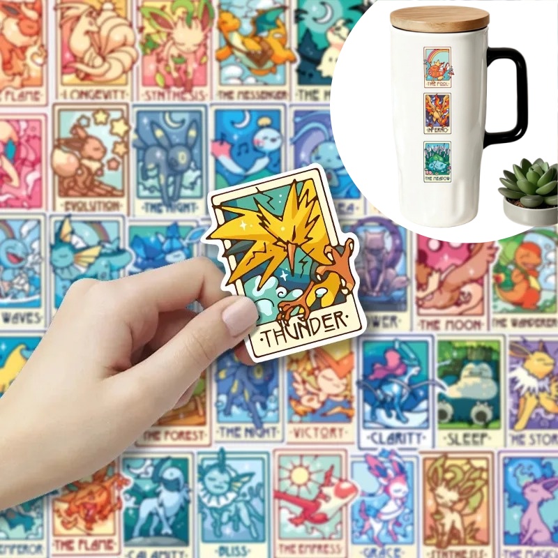 90Pcs/pack Pokemon Eevee Pikac - Sticker Sheet Set บทวิจารณ์และราคา