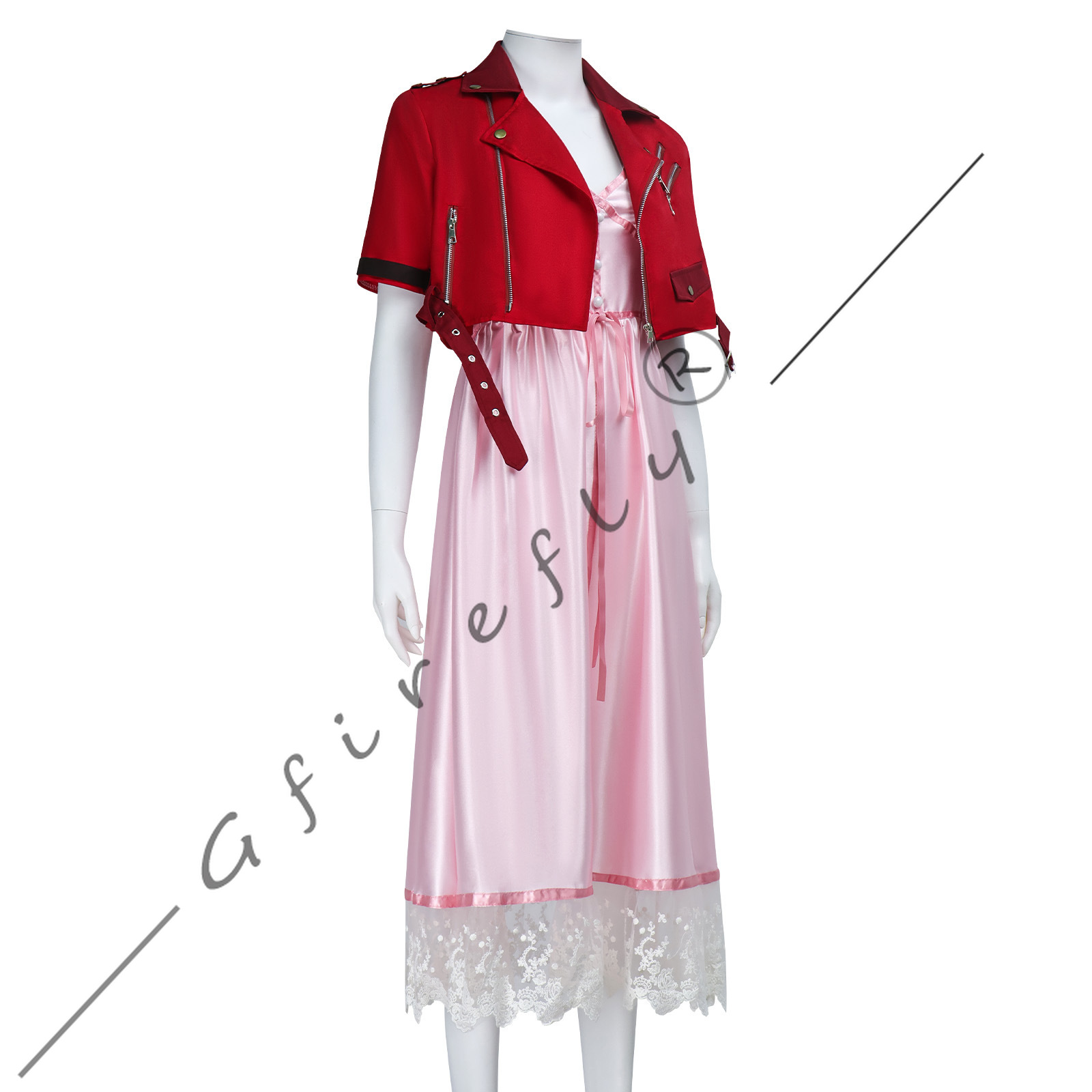 Game Final Fantasy VII Aerith  - Cosplay Wig Colored บทวิจารณ์และราคา