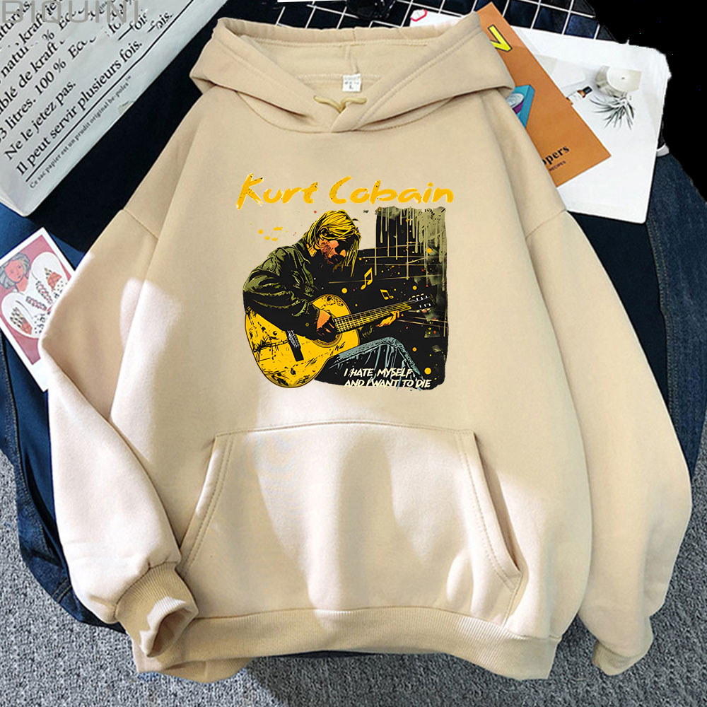 Autumn Kurt Cobain Hip Hop Swe - Anime Merch Hoodie บทวิจารณ์และราคา