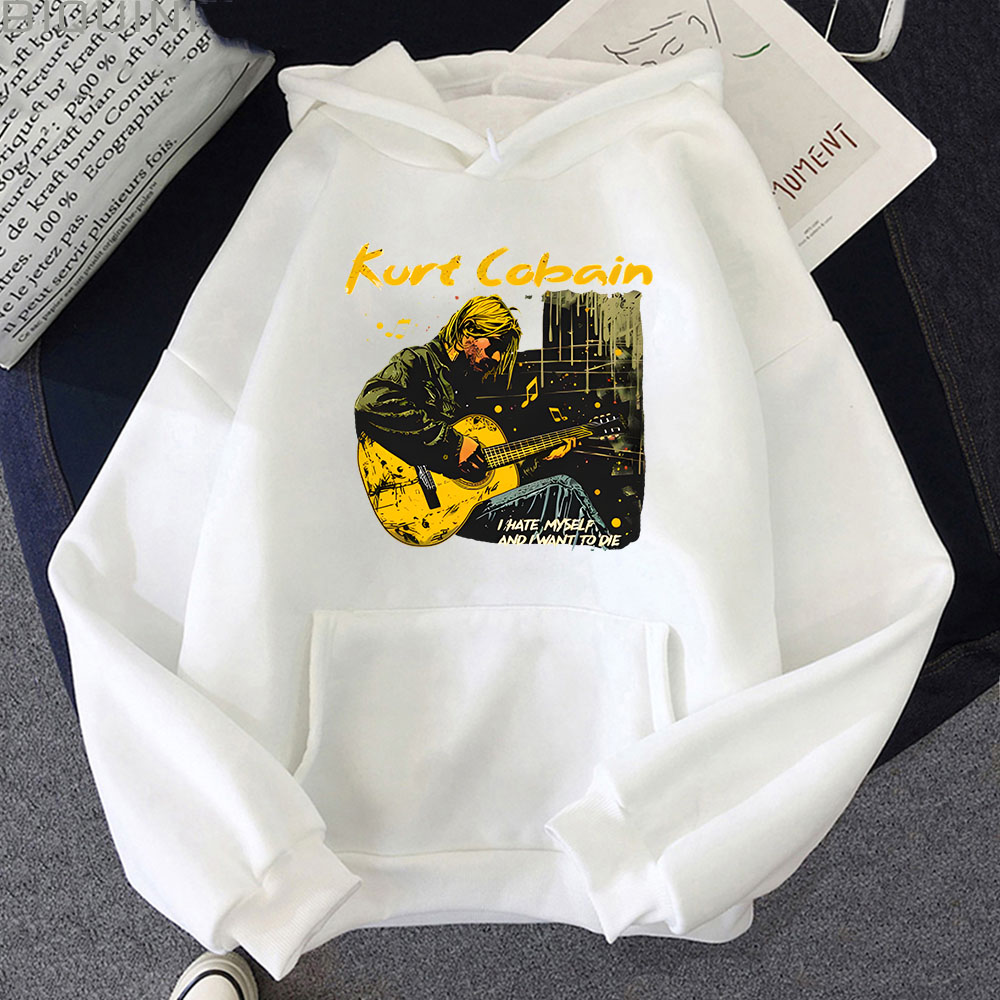 Autumn Kurt Cobain Hip Hop Swe - Anime Merch Hoodie บทวิจารณ์และราคา