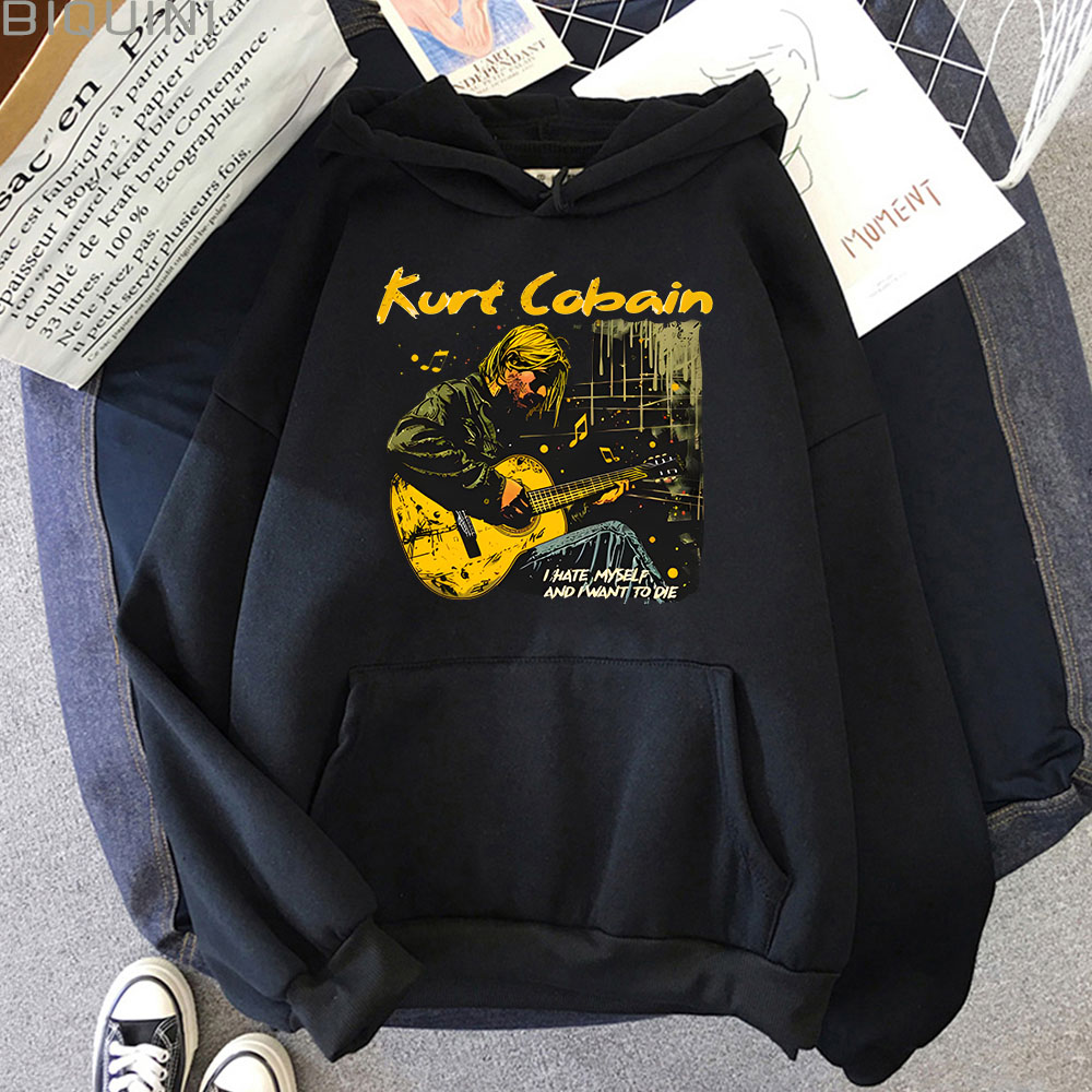 Autumn Kurt Cobain Hip Hop Swe - Anime Merch Hoodie บทวิจารณ์และราคา