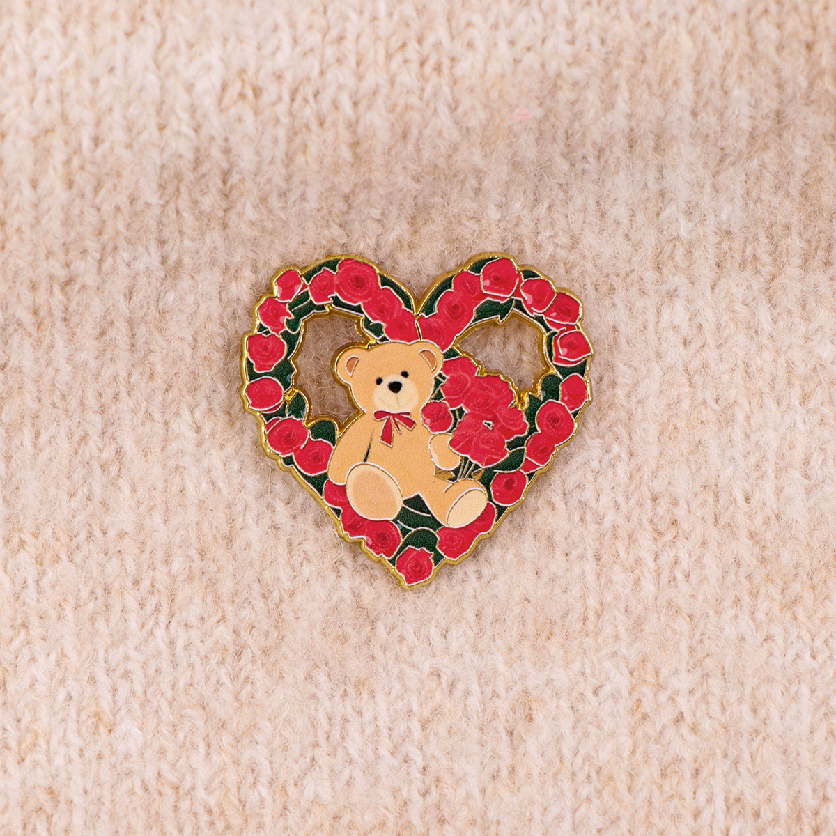 Fox Rose Bear Enamel Pins Anim - Enamel Pin Set บทวิจารณ์และราคา
