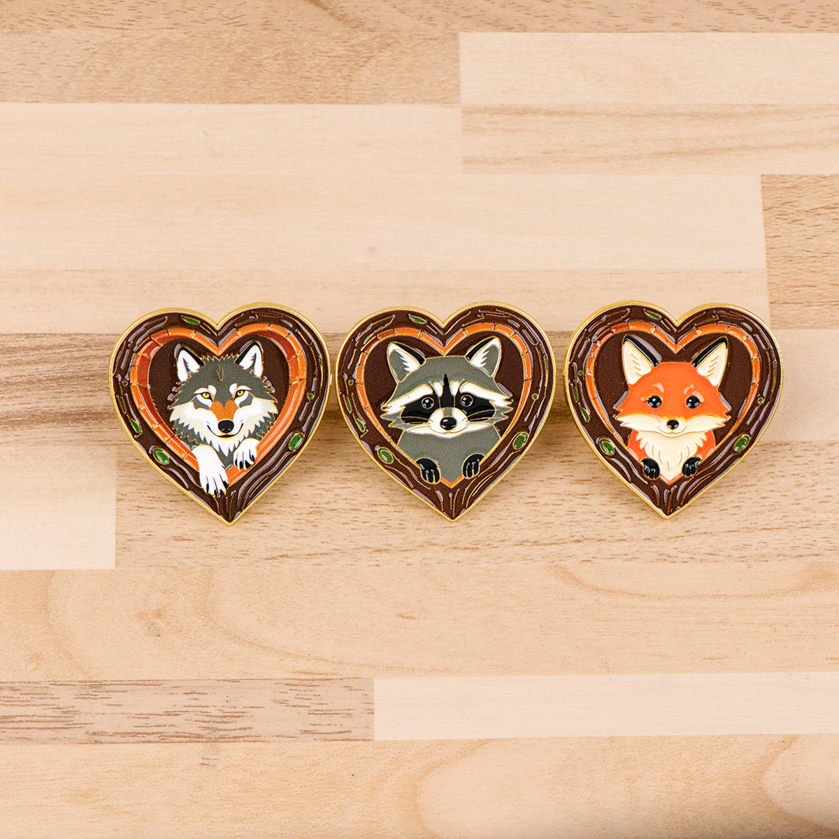 Fox Rose Bear Enamel Pins Anim - Enamel Pin Set บทวิจารณ์และราคา