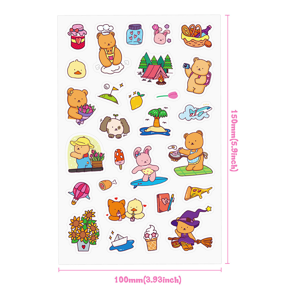 Adorable Bear Coloring Book Se - Sticker Sheet Set บทวิจารณ์และราคา