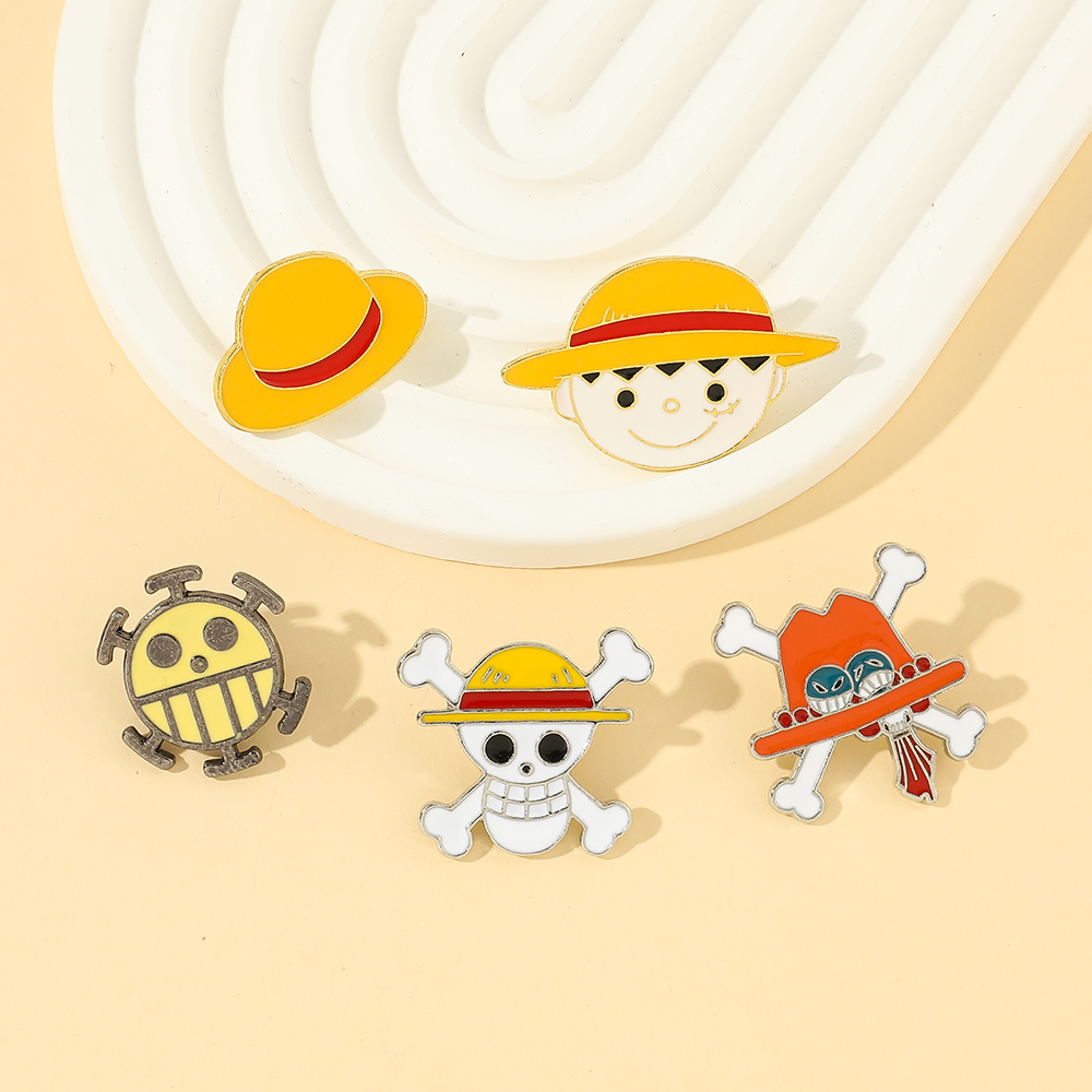 5 Pcs Cartoon Monkey D. Luffy  - Enamel Pin Set บทวิจารณ์และราคา