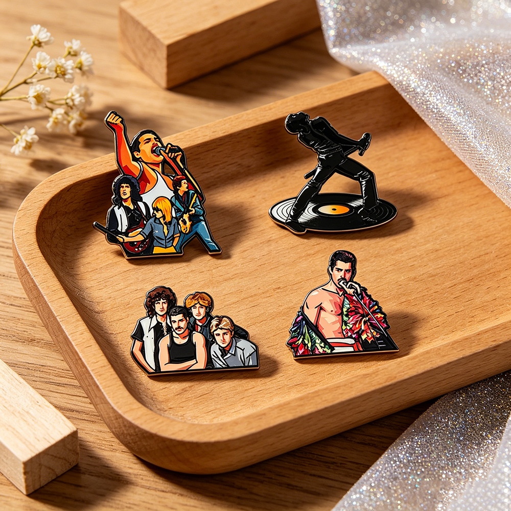 4pcs Classic Rock Band Enamel  - Enamel Pin Set บทวิจารณ์และราคา
