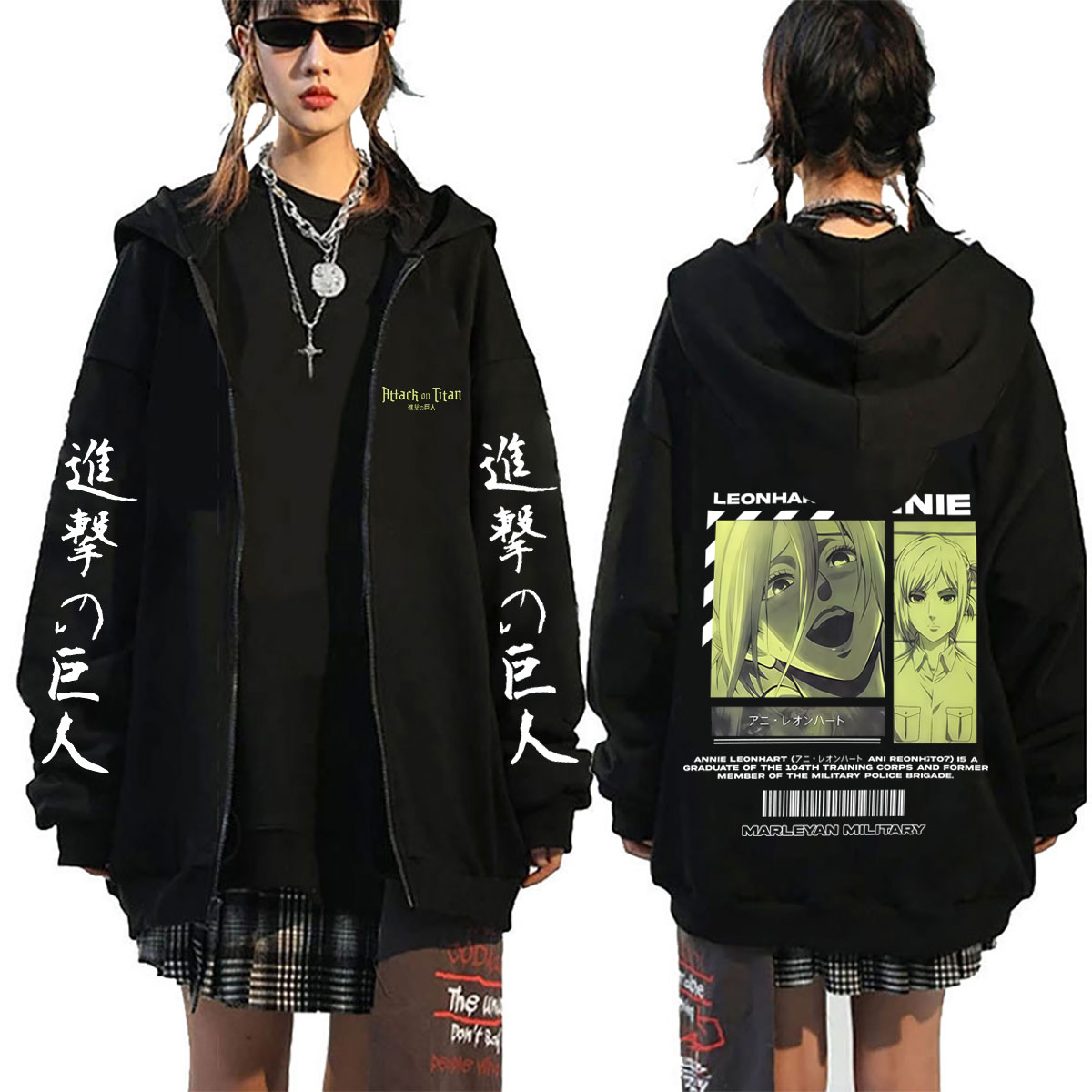 Anime Attack on Titan Annie Le - Anime Merch Hoodie บทวิจารณ์และราคา