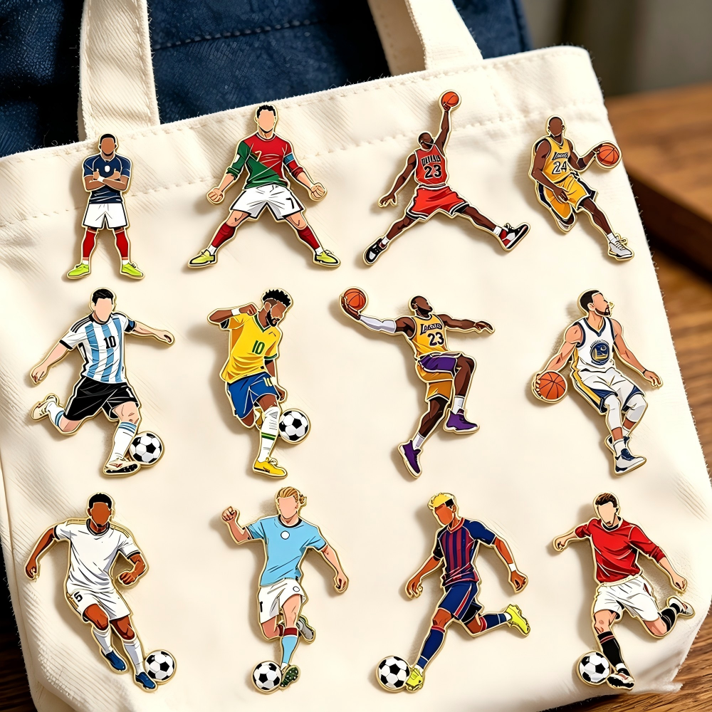 4/12pcs Sports Star Enamel Pin - Enamel Pin Set บทวิจารณ์และราคา