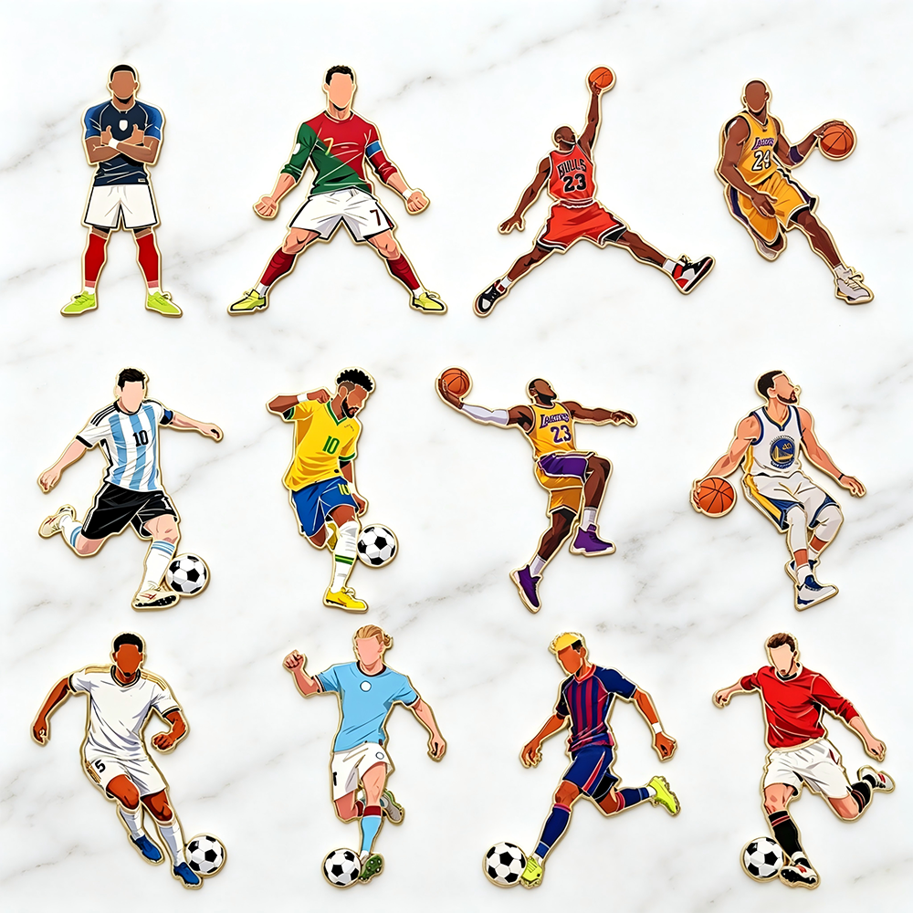 4/12pcs Sports Star Enamel Pin - Enamel Pin Set บทวิจารณ์และราคา