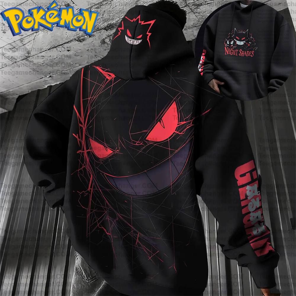 Pokemon Anime Gengar Cotton Ho - Anime Merch Hoodie บทวิจารณ์และราคา