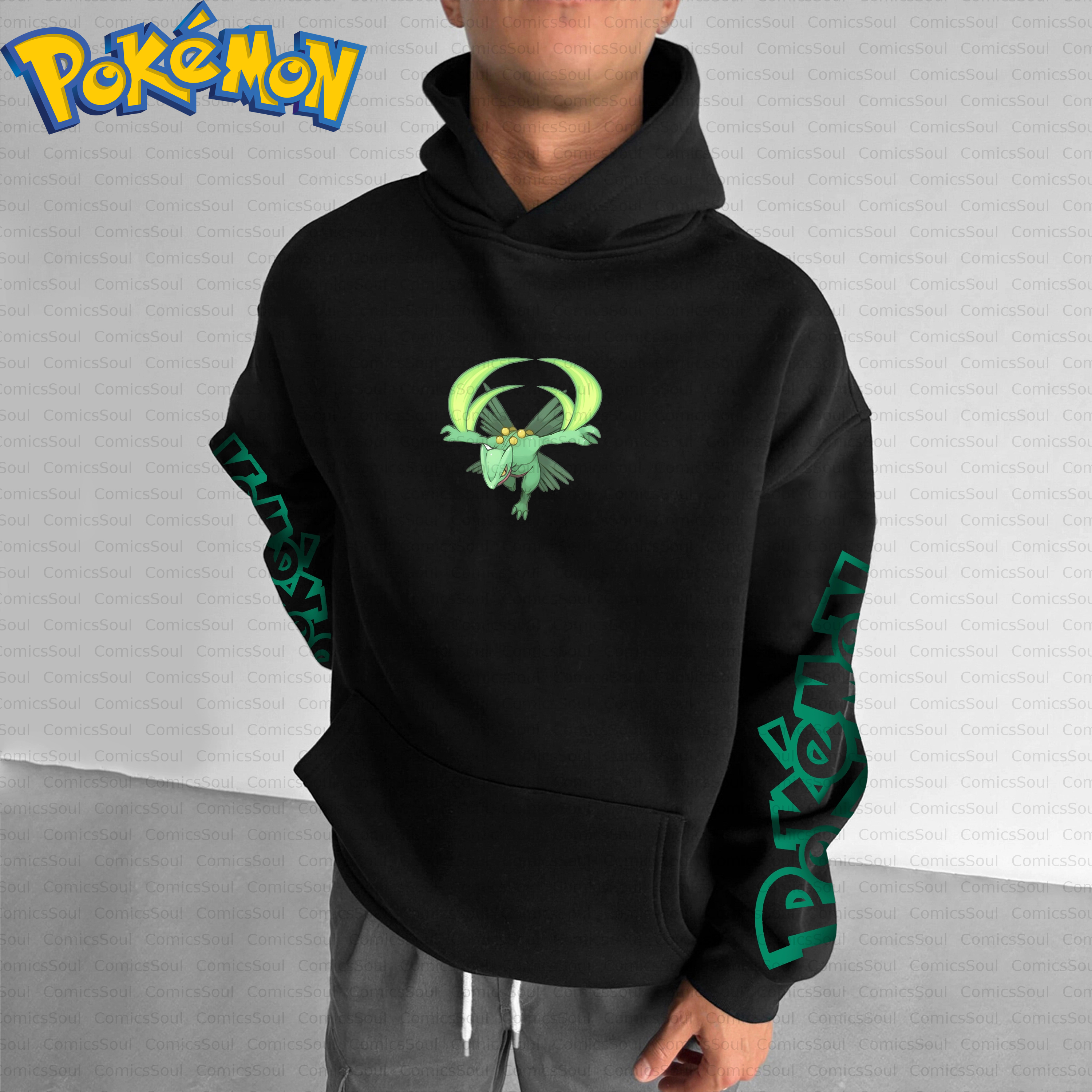 Black Cotton New Pokemon Hoodi - Anime Merch Hoodie บทวิจารณ์และราคา