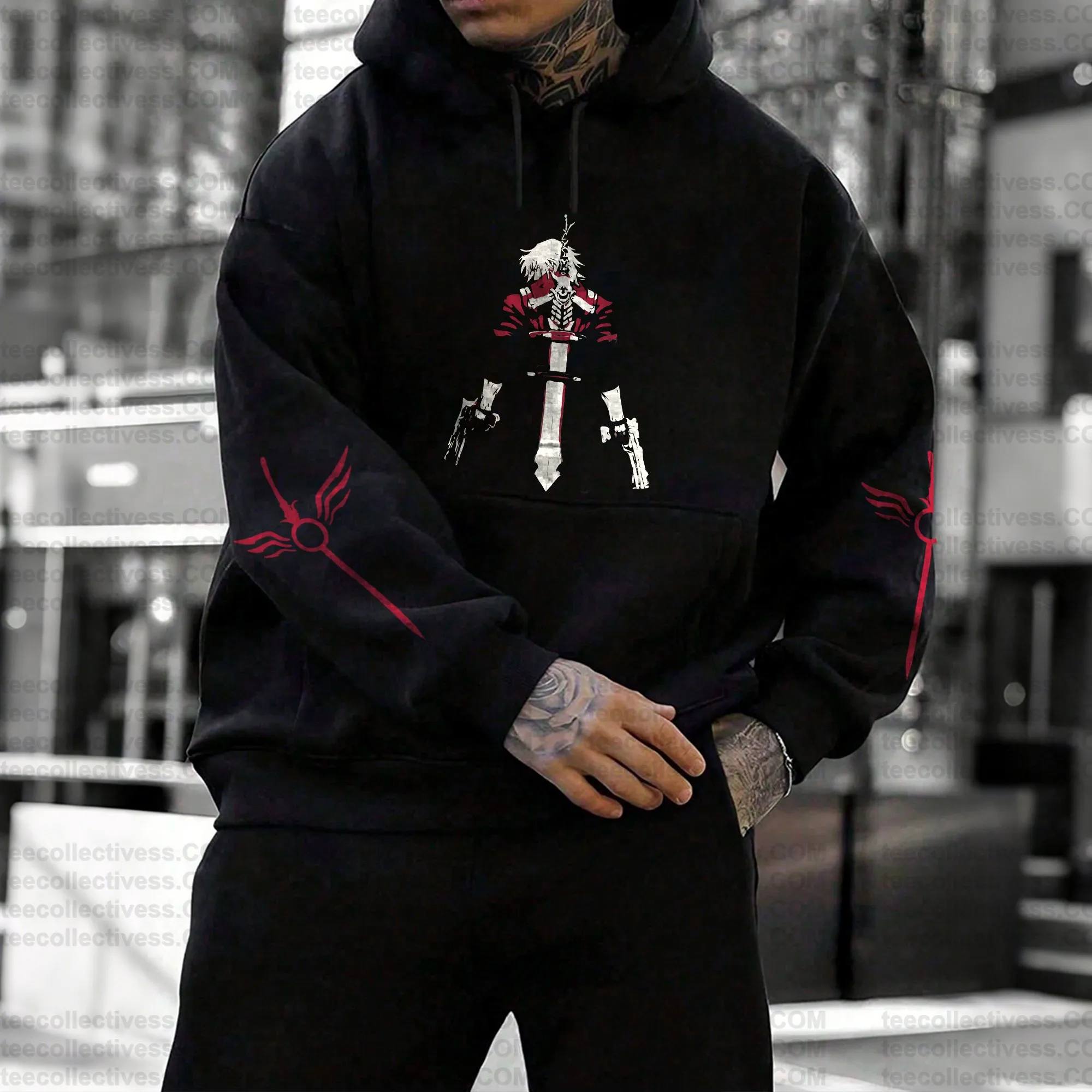 Devil May Cry 5 Hoodie Set Bla - Anime Merch Hoodie บทวิจารณ์และราคา