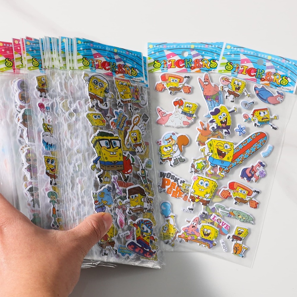 12-Pack SpongeBob 3D Stickers  - Sticker Sheet Set บทวิจารณ์และราคา