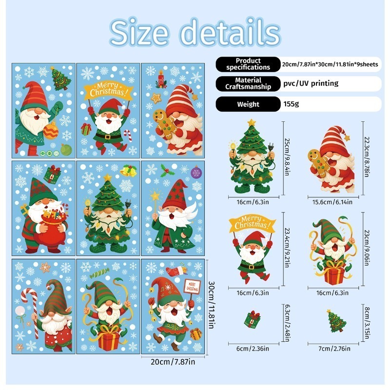 9 sheets/set of Santa Claus el - Sticker Sheet Set บทวิจารณ์และราคา
