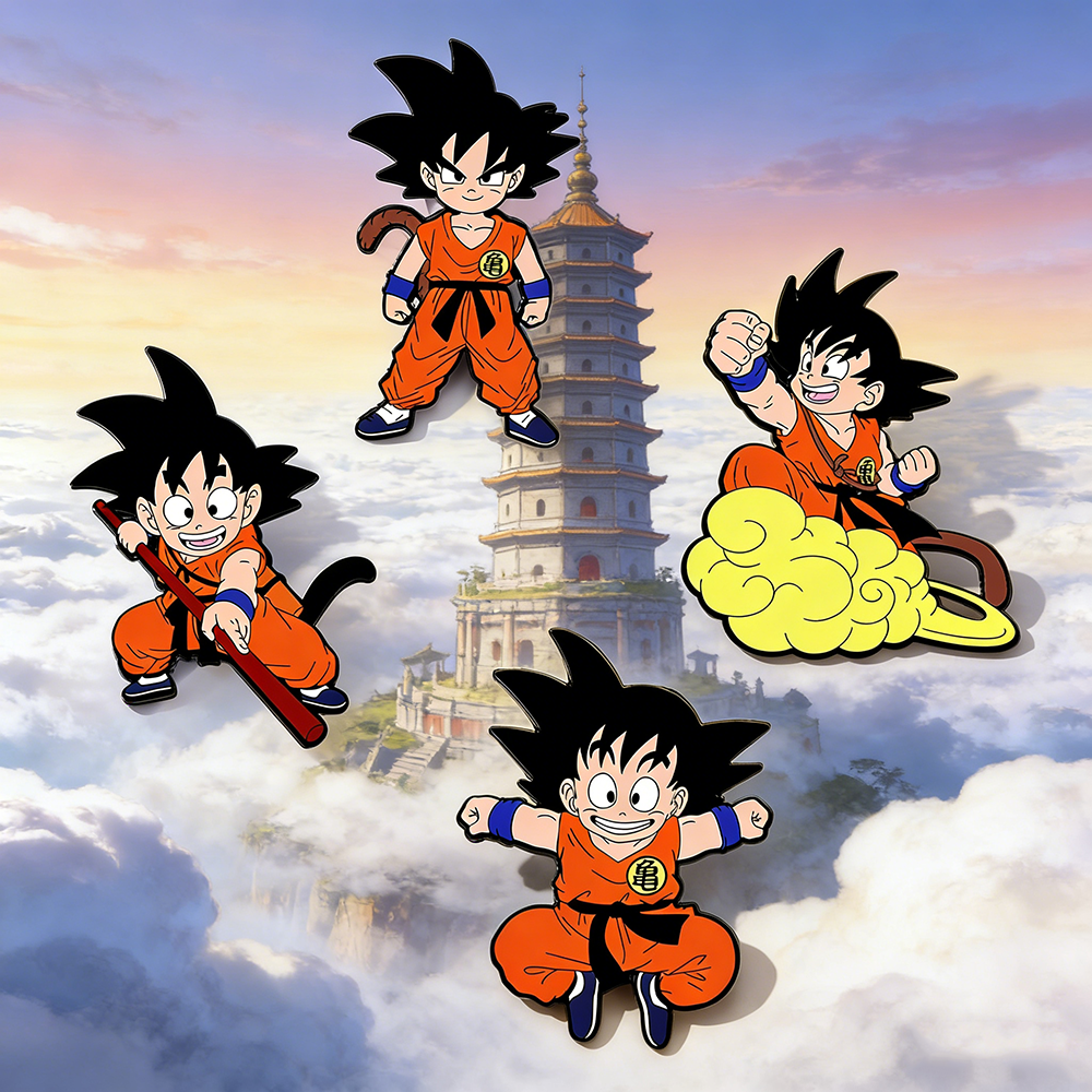 4 Pcs Son Goku Dragon Ball Car - Enamel Pin Set บทวิจารณ์และราคา