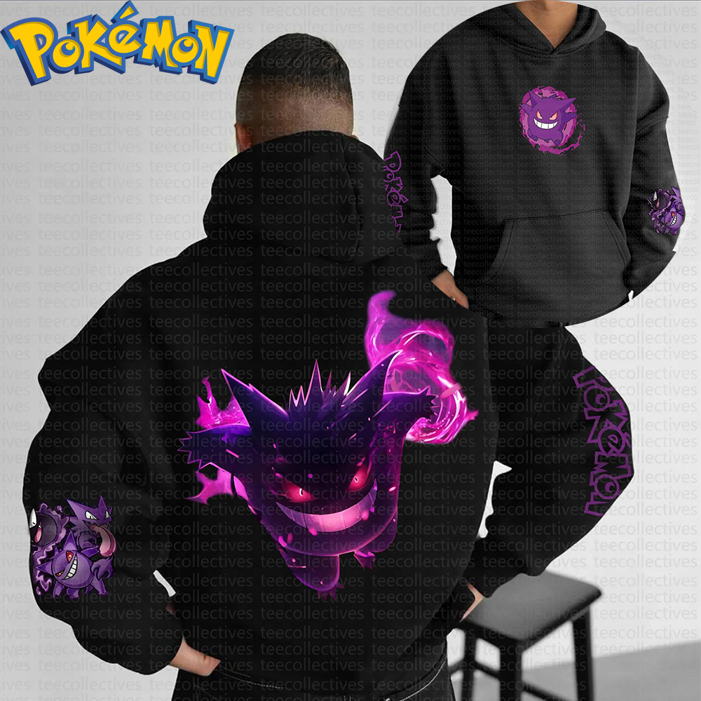 Pokemon Anime Gengar Cotton Ho - Anime Merch Hoodie บทวิจารณ์และราคา